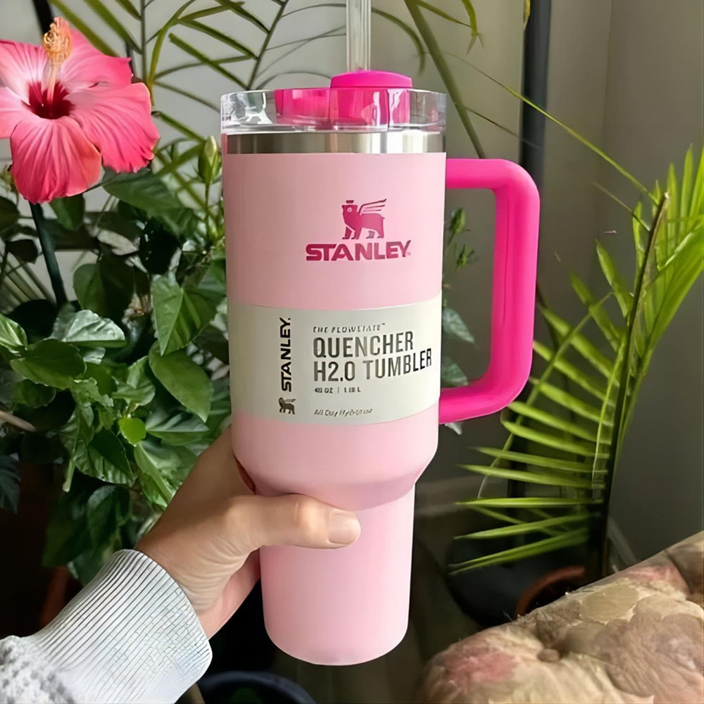 Stanley Quencher H2.O “FlowState” Tumbler (1.18 L) Flamingo Pink - Image 2