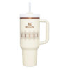 Stanley Deco Collection Quencher H2.O “FlowState” Tumbler (1.18 L) Cream Gloss