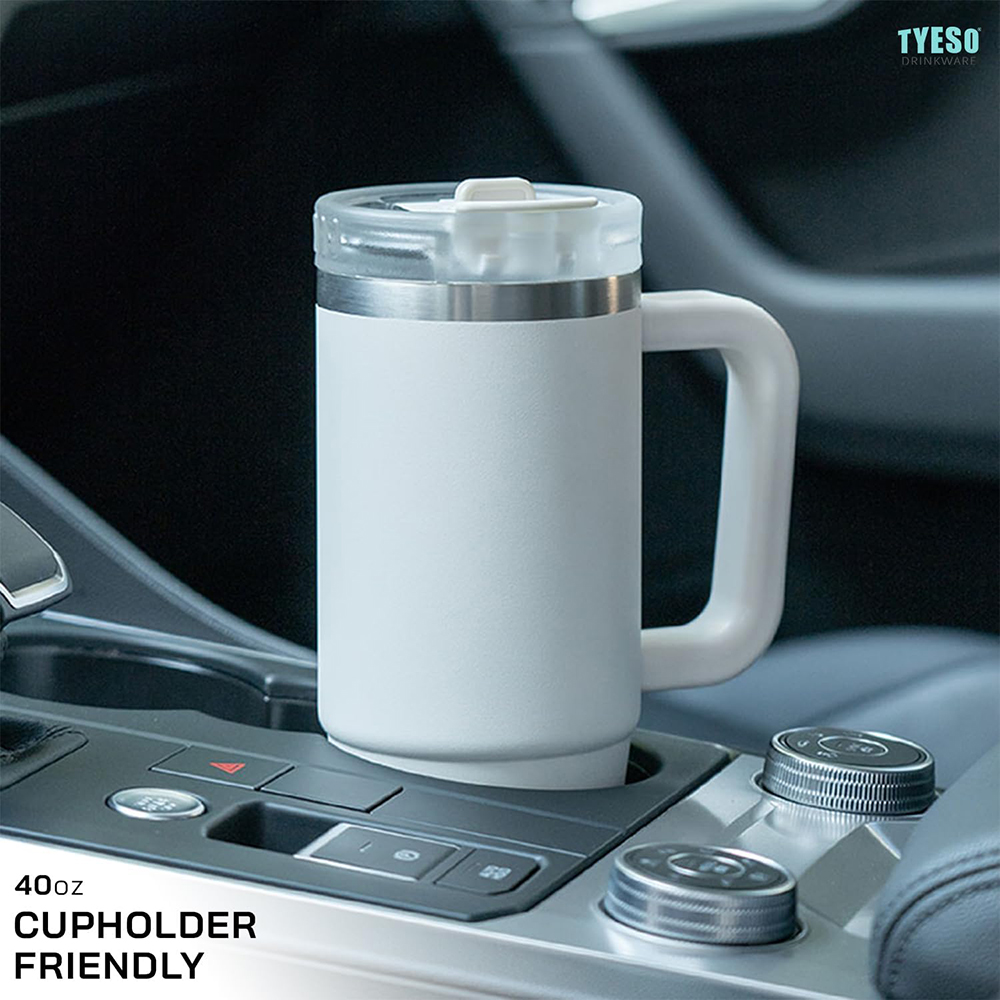 Tyeso Quencher “AURA” Tumbler (1.2 L) Tea Pink - Image 3